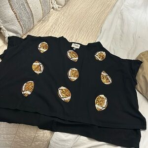 Oversized sparkle football shirt